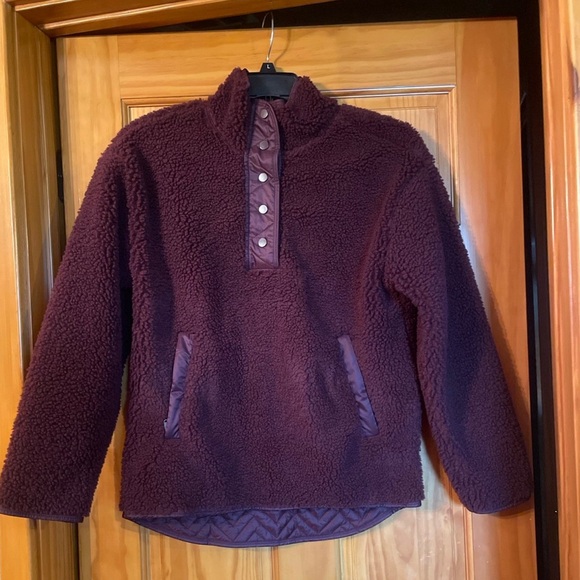 NWOT Athleta Cozy Sherpa size small spiced Cabernet - Picture 1 of 4